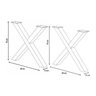 Patas X para mesa pack de 2 unidades