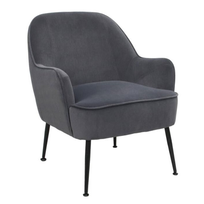 Butaca de terciopelo AMBERES con pata negra o dorada | Cambia Tus Muebles