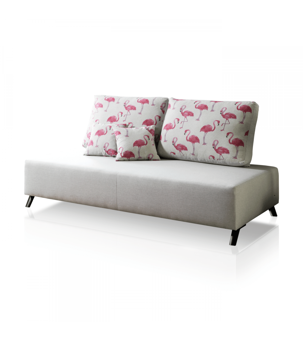 Sofá Cama infantiljuvenil con estampado de flamencos