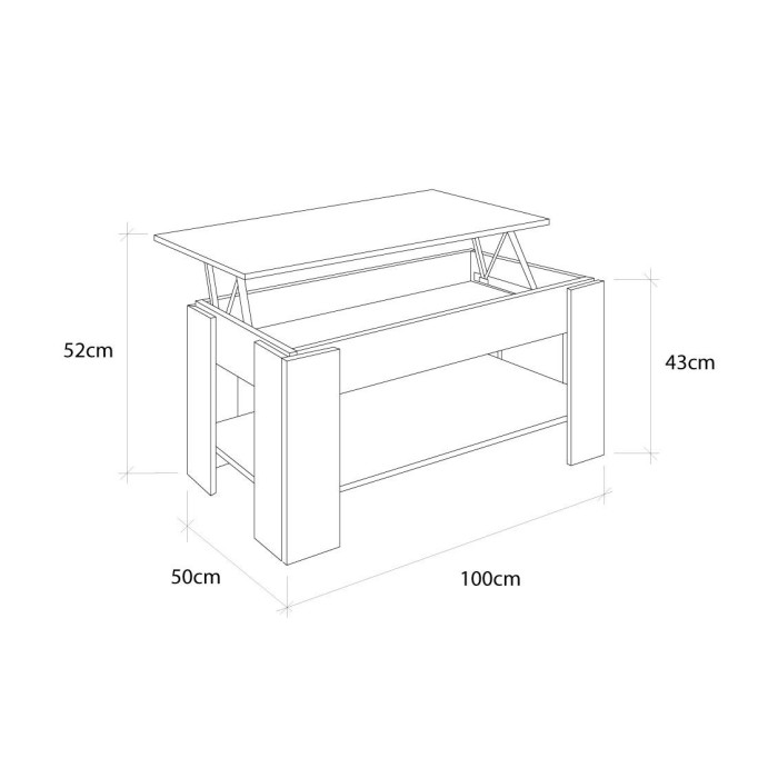 Mesas de centro baratas, elevables, modernas - HOME HEAVENLY