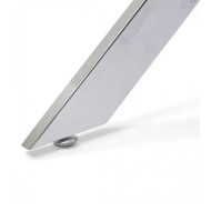 Mesa comedor redonda de cristal DAN patas cruzadas