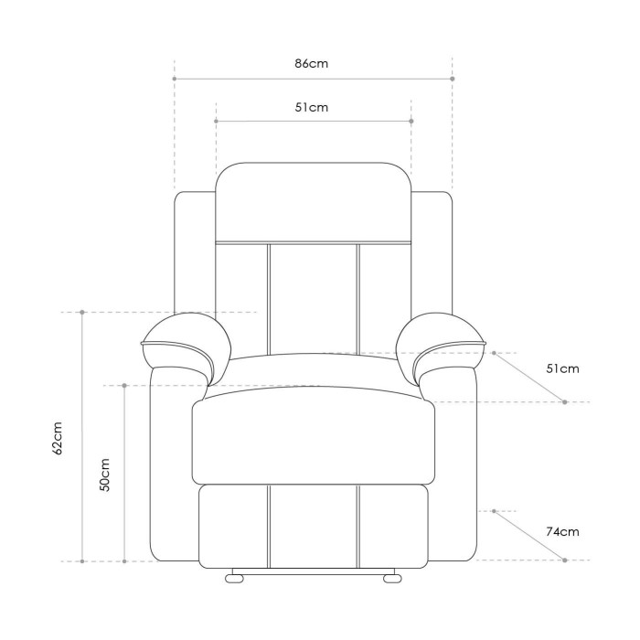 Sillón Relax Reclinable REIMON, apertura por palanca