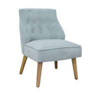 Butaca terciopelo Mary, con patas de madera