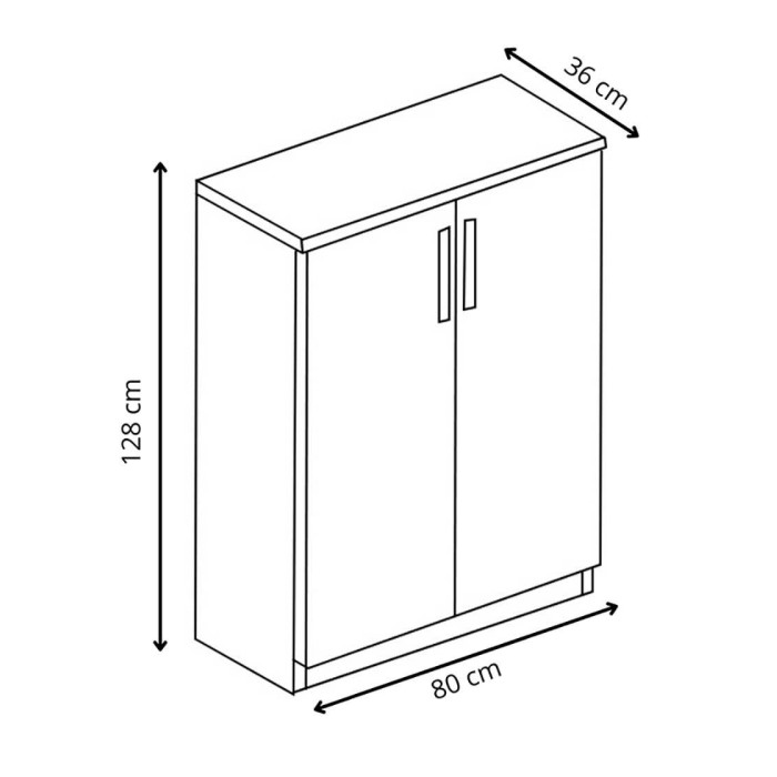 Zapatero CUBE con dos puertas y mucho almacenaje
