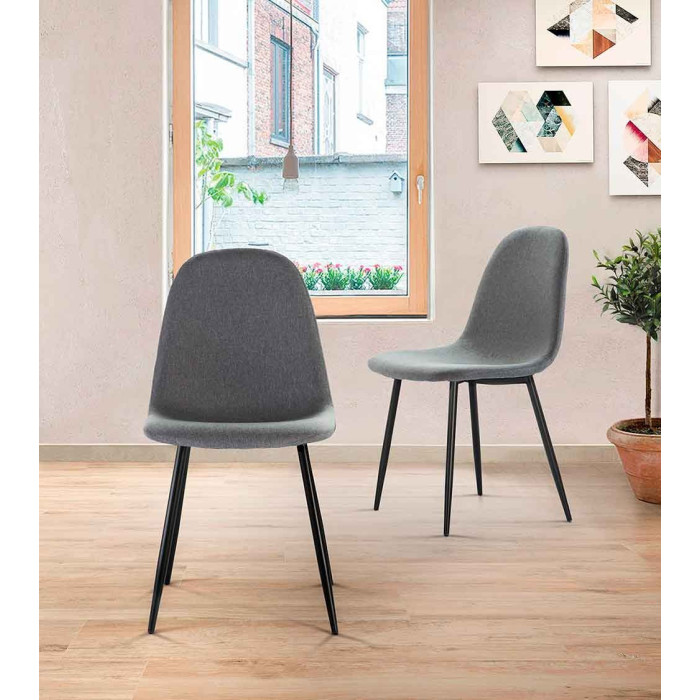 Sillas de comedor de terciopelo SWEDEN - Pack 4 Uds.