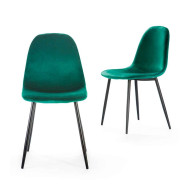 Sillas de comedor de terciopelo SWEDEN - Pack 4 Uds.