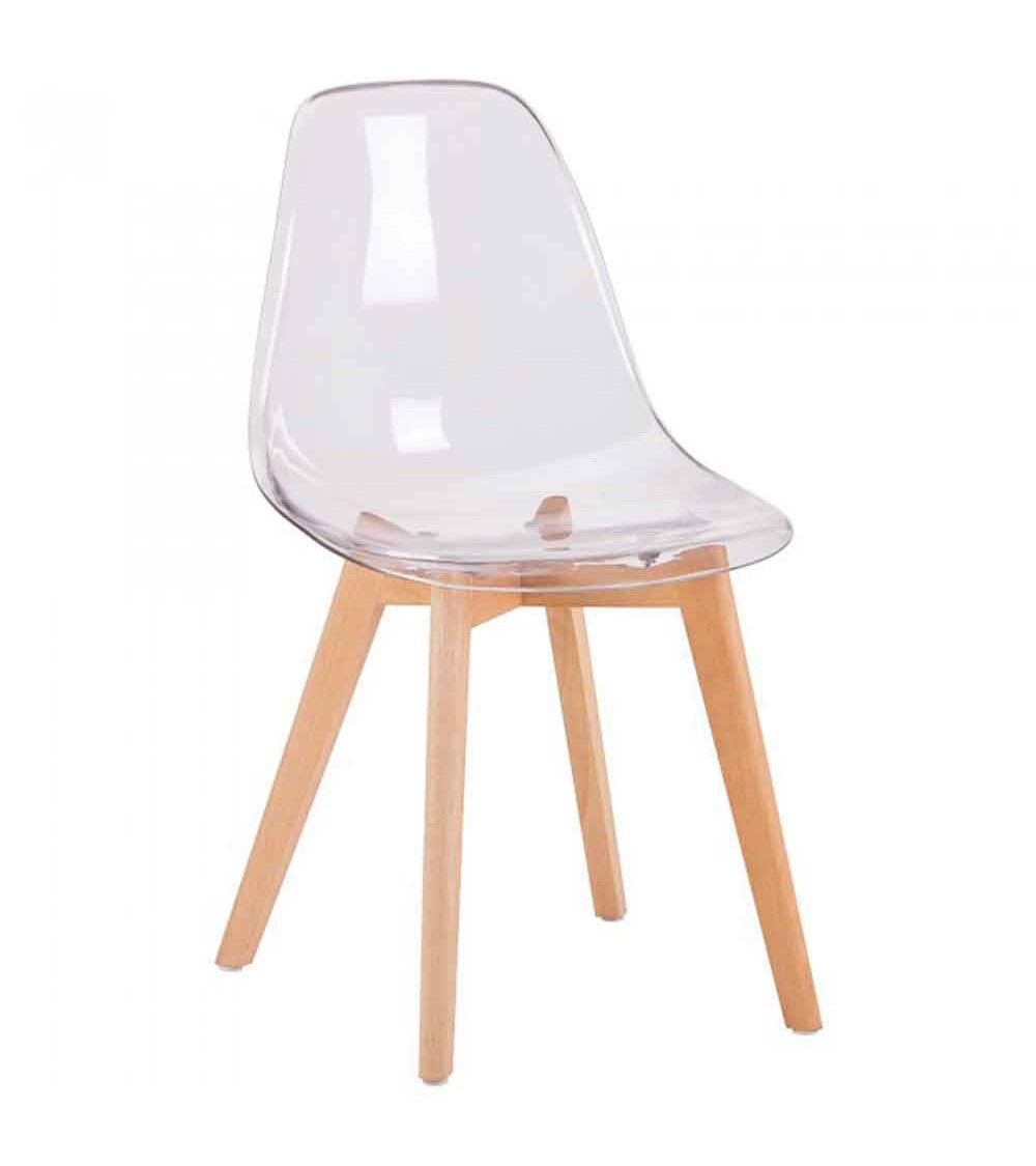 Pack 2 sillas Tulipa transparente [Sillas estilo nórdico baratas]