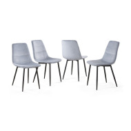 Sillas comedor terciopelo DENMARK - Pack 4 Uds.