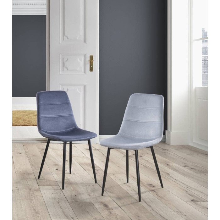 Sillas comedor terciopelo DENMARK - Pack 4 Uds.