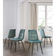 Pack de 4 sillas de comedor de terciopelo ASTRID
