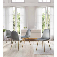 Sillas de comedor de terciopelo SWEDEN - Pack 4 Uds.