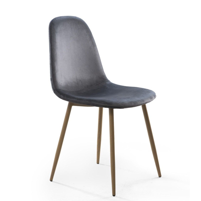 Sillas de comedor de terciopelo SWEDEN - Pack 4 Uds.