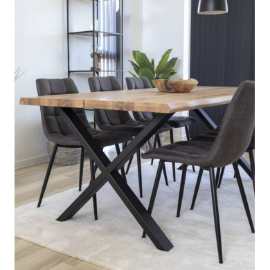 Mesa comedor industrial pata 'X' LINCOLN Mesa comedor industrial pata 'X' LINCOLN