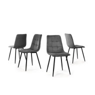 Pack de 4 sillas de comedor de terciopelo ASTRID