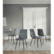 Pack de 4 sillas de comedor de terciopelo ASTRID