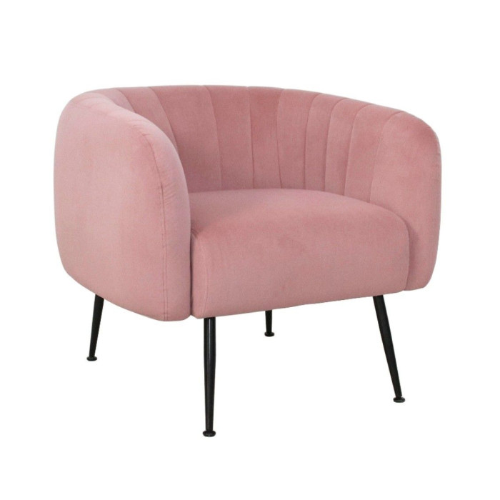 Butaca moderna terciopelo rosa TELMA Butaca moderna terciopelo rosa TELMA