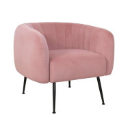 Butaca moderna terciopelo rosa TELMA Butaca moderna terciopelo rosa TELMA