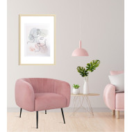 Butaca moderna terciopelo rosa TELMA Butaca moderna terciopelo rosa TELMA