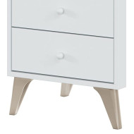 Mesita de noche blanca nórdica CANDY