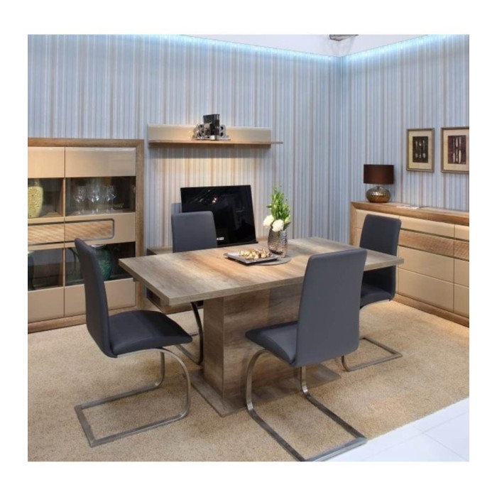 Mesa comedor extensible pata central THEO