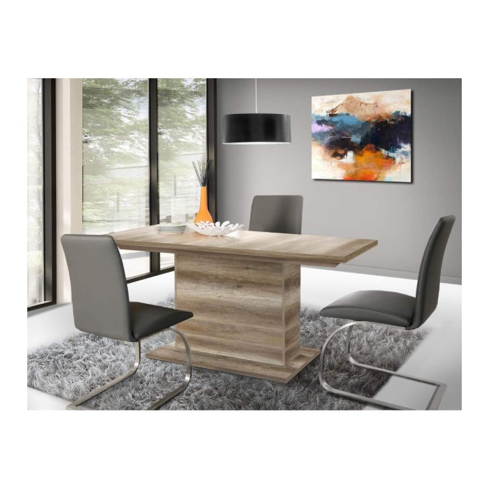 Mesa comedor extensible pata central THEO