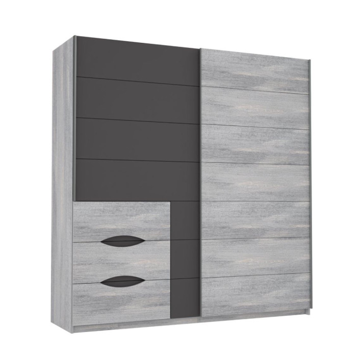 Armario 200 puertas correderas + cajonera SATURN | Cambia Tus Muebles