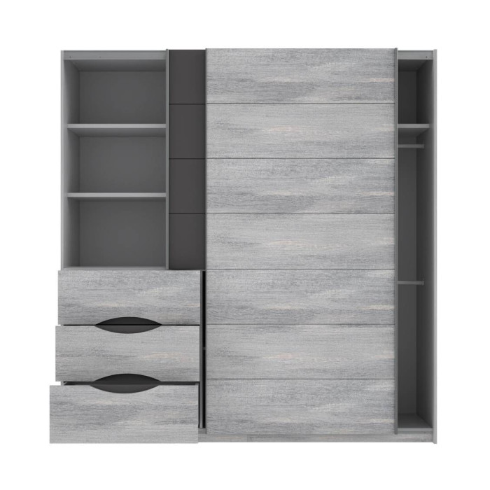 Armario 200 puertas correderas + cajonera SATURN | Cambia Tus Muebles