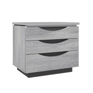 Mesita de noche 3 cajones con luces led SATURN