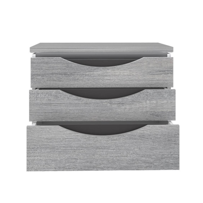 Mesita de noche 3 cajones con luces led SATURN