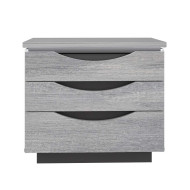 Mesita de noche 3 cajones con luces led SATURN