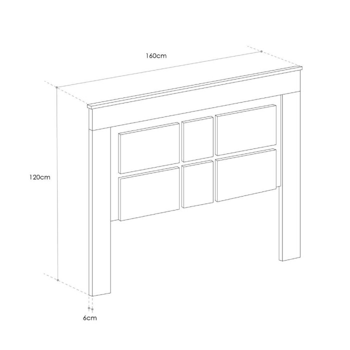 Cabecero de cama roble de 160 cm DORA Cabecero de cama roble de 160 cm DORA