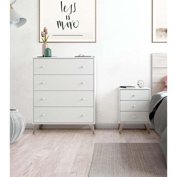 Cómoda 4 cajones blanca CANDY