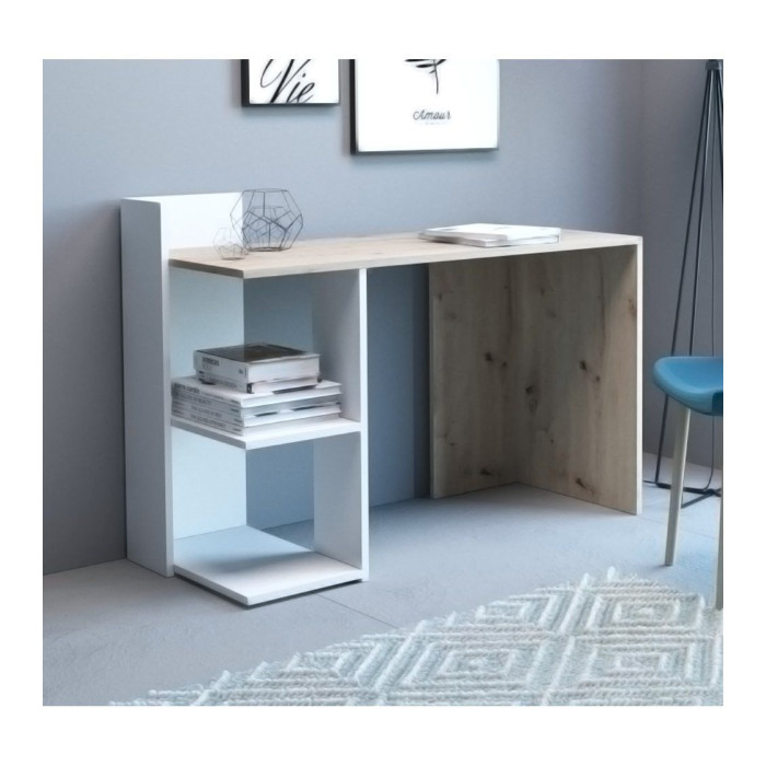 Mesa escritorio industrial con estantería TOKIO II