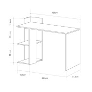 Mesa escritorio industrial con estantería TOKIO II