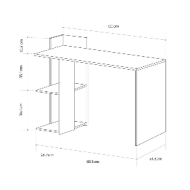 Mesa escritorio industrial con estantería TOKIO II