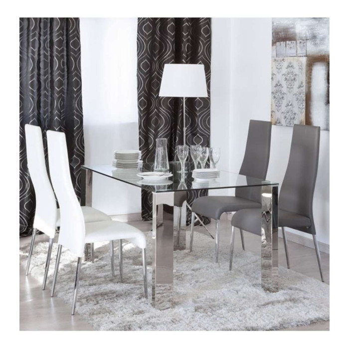 Mesa comedor rectangular cristal CANNES Mesa comedor rectangular cristal CANNES