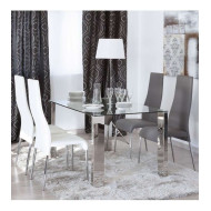 Mesa comedor rectangular cristal CANNES Mesa comedor rectangular cristal CANNES