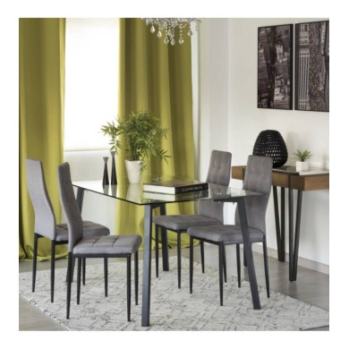 Mesa de comedor de cristal ESTOCOLMO | Cambia Tus Muebles
