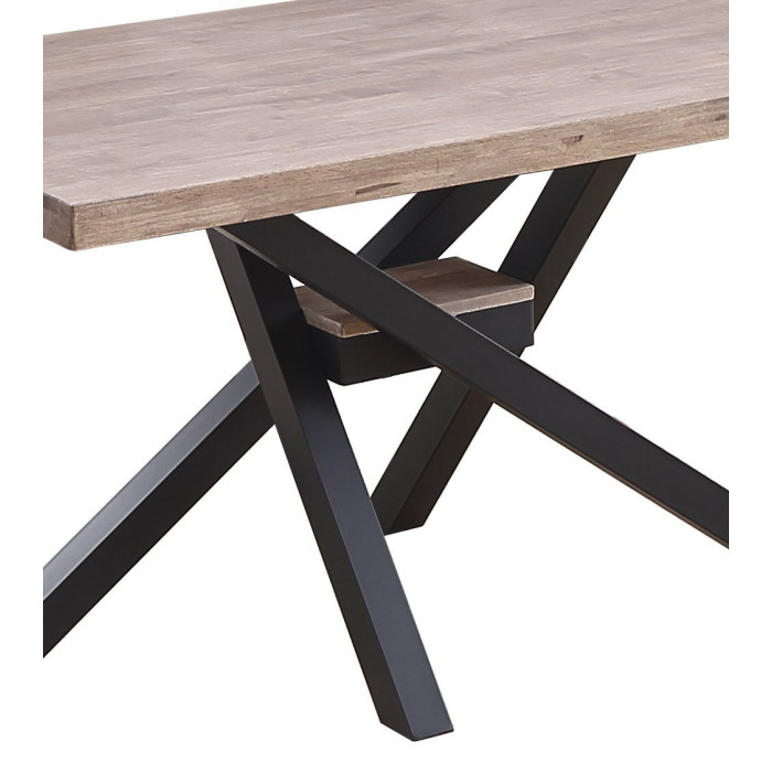 Mesa comedor industrial GAEL patas metal cruzadas