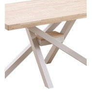 Mesa comedor industrial GAEL patas metal cruzadas