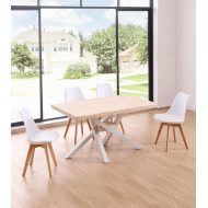 Mesa comedor industrial GAEL patas metal cruzadas