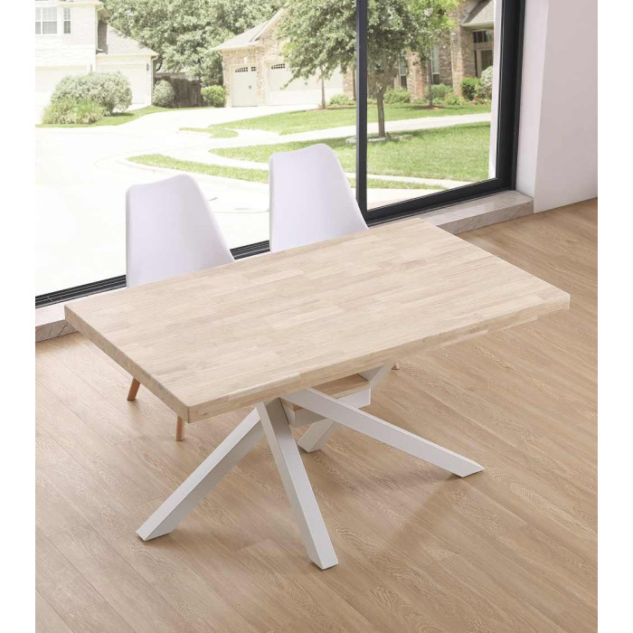 Mesa comedor industrial GAEL patas metal cruzadas