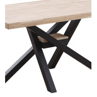 Mesa comedor industrial GAEL patas metal cruzadas