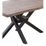 Mesa comedor industrial GAEL patas metal cruzadas