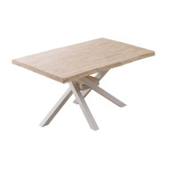 Mesa comedor industrial GAEL patas metal cruzadas