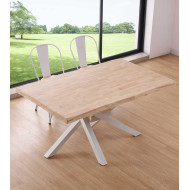 Mesa comedor industrial GAEL patas metal cruzadas