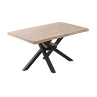 Mesa comedor industrial GAEL patas metal cruzadas