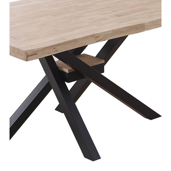 Mesa comedor industrial GAEL patas metal cruzadas