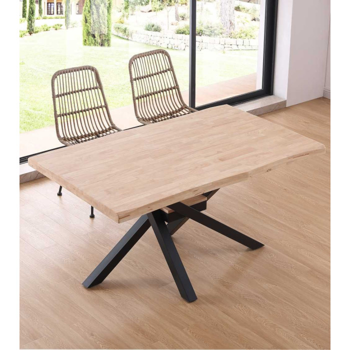 Mesa comedor industrial GAEL patas metal cruzadas