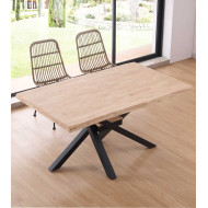 Mesa comedor industrial GAEL patas metal cruzadas